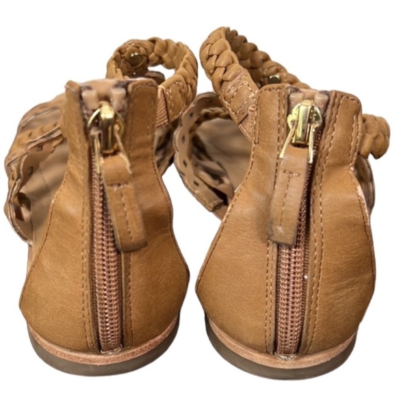 Franco Sarto Beryl Tan Gladiator Studded Flat Sandals Size 8.5 - Picture 4 of 8